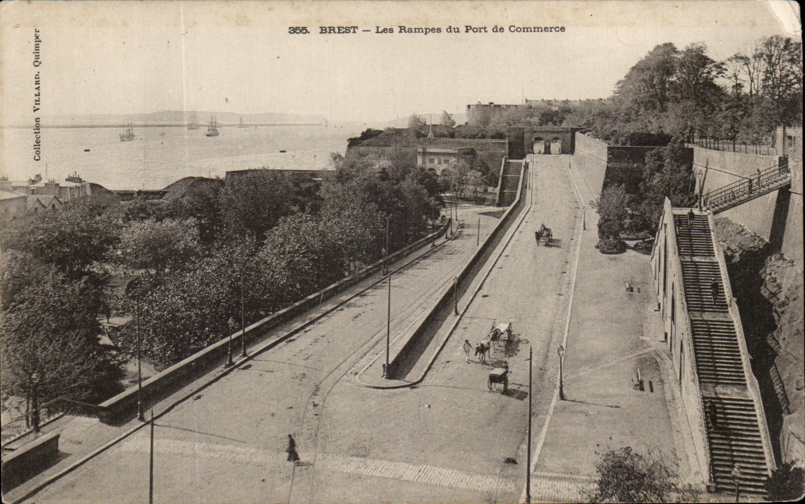 CPA Brest Les Rampes Du Port De Commerce