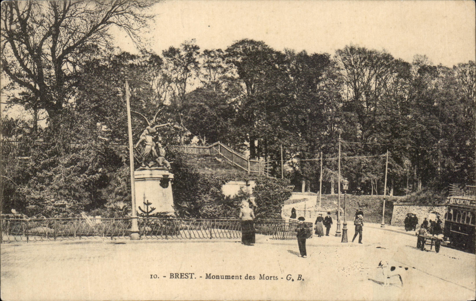 CPA Brest Monument des Morts Militaria