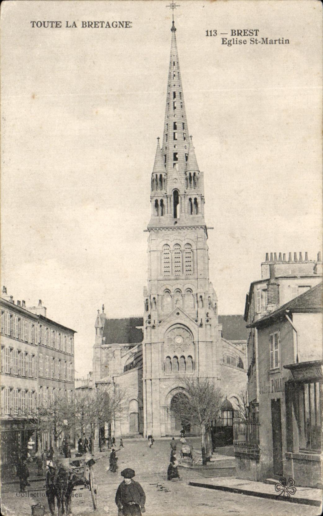 CPA Brest Eglise St Martin 