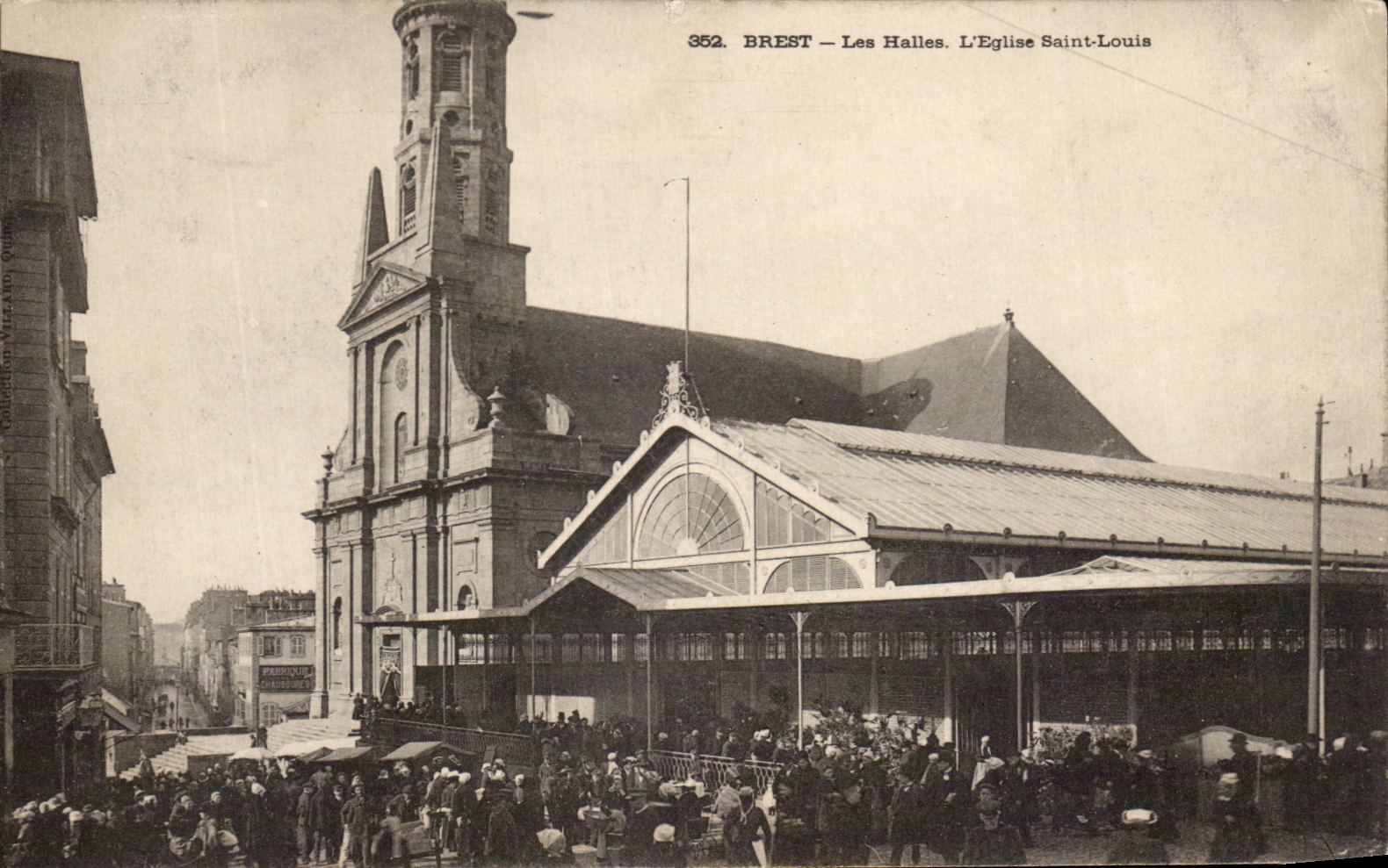 CPA Brest Les Halles L Eglise Saint Louis