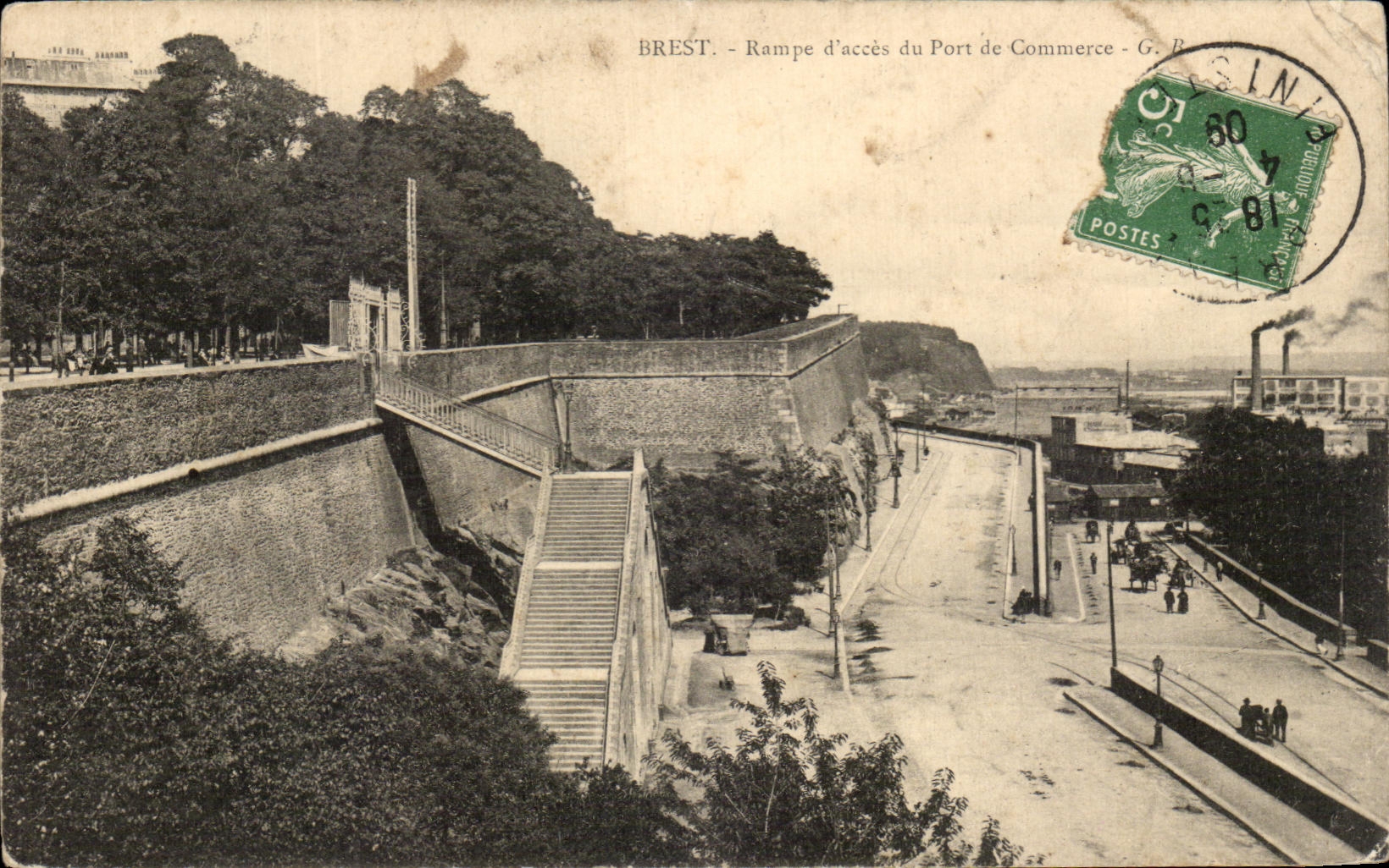 CPA Brest Rampe d acces du Port de Commerce