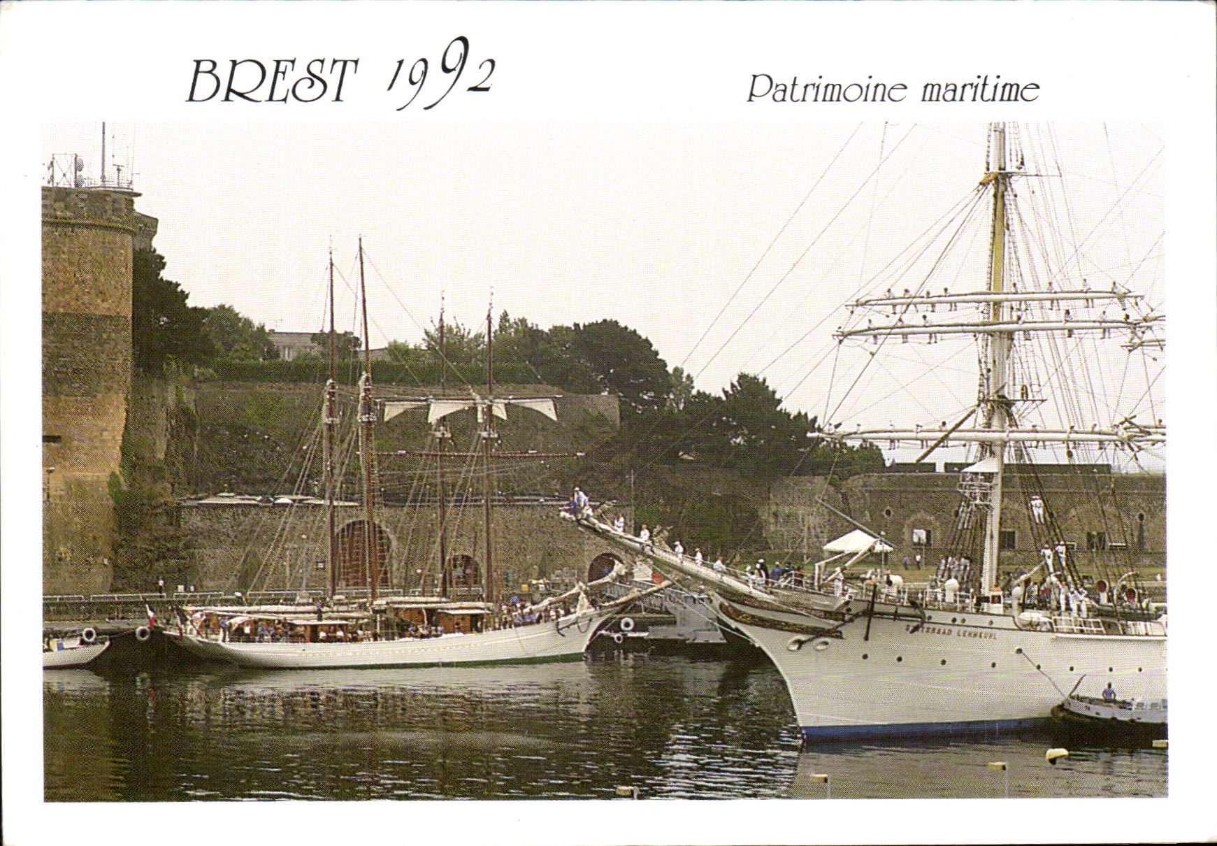 CPM Brest 1992 Patrimonie Maritime Bateaux Voiliers
