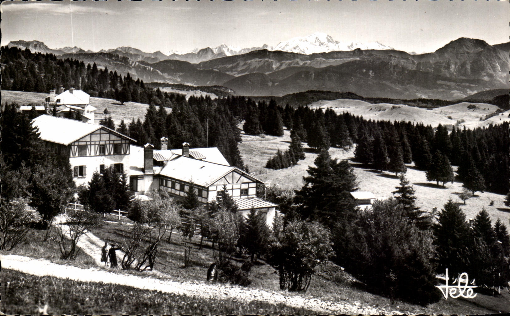 CPA Plateau Du Revard La Chaine des Alpes et Le Mont Blanc 