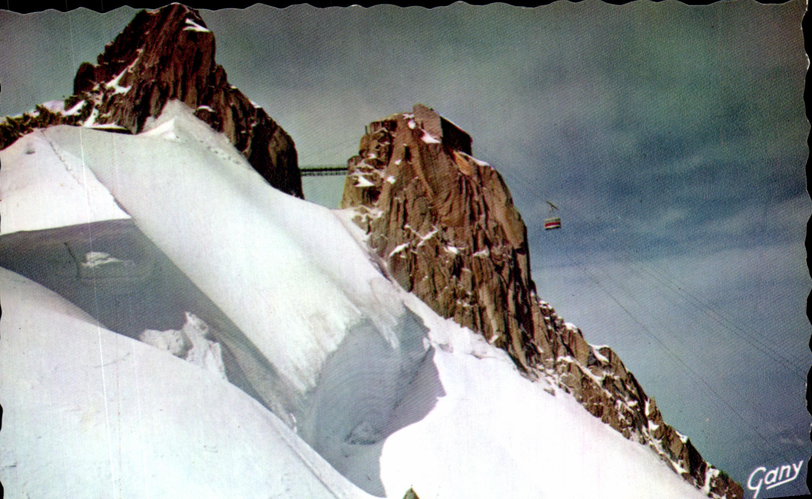 CPA Chamonix Mont Blanc Le Plus Haut Telepherique du monde Aiguille du Midi