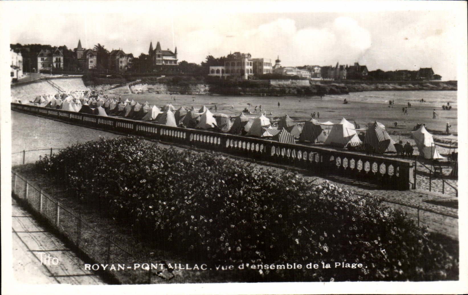 Juego visto Pontaillac de la playa de Royan D de la POSTAL de la VENDIMIA