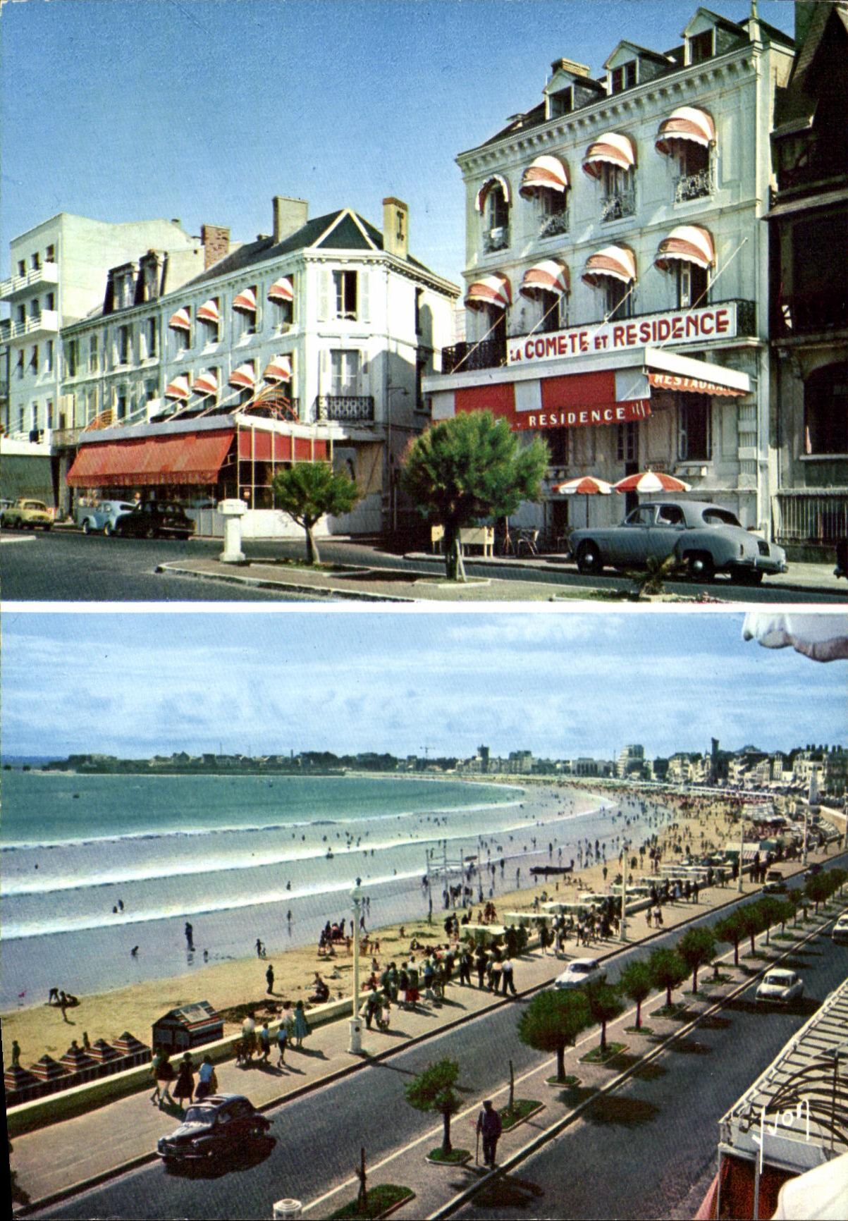 CPSM the Comet And Residence the Beach Dimensions Seen L Hotel Sands D Olonne