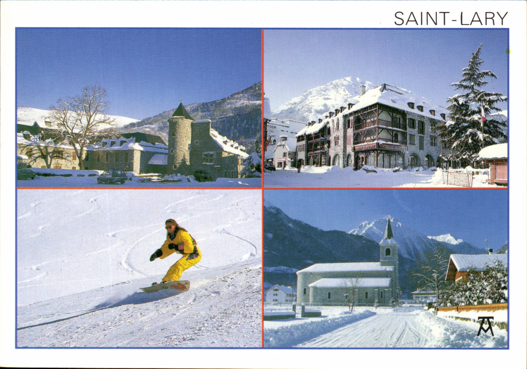 CPM Saint Lary Tour Hachan Eglise romane Sainte Marie