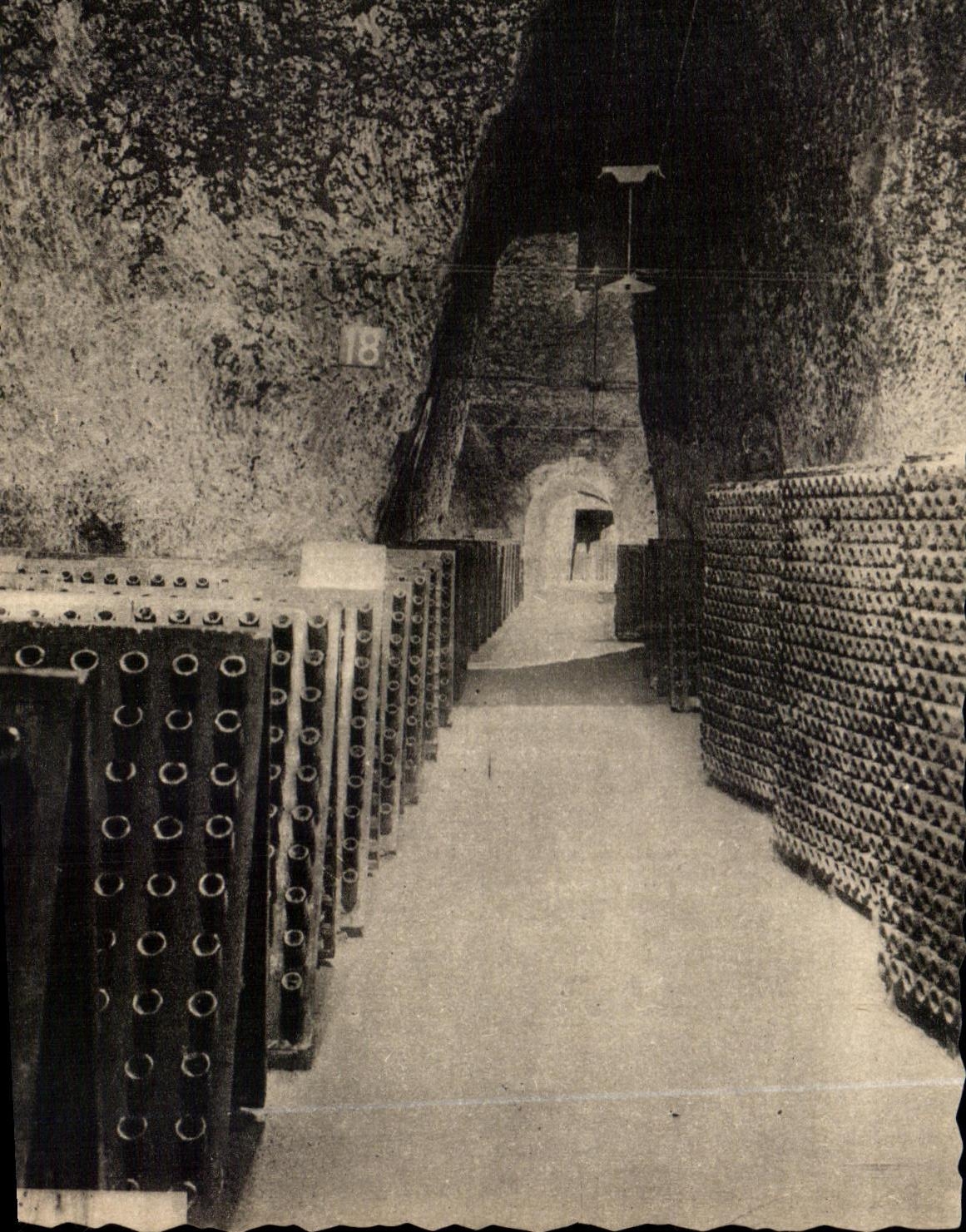 VINTAGE POSTCARD Champagne Pommery Greno Rheims Row of Chalk pits