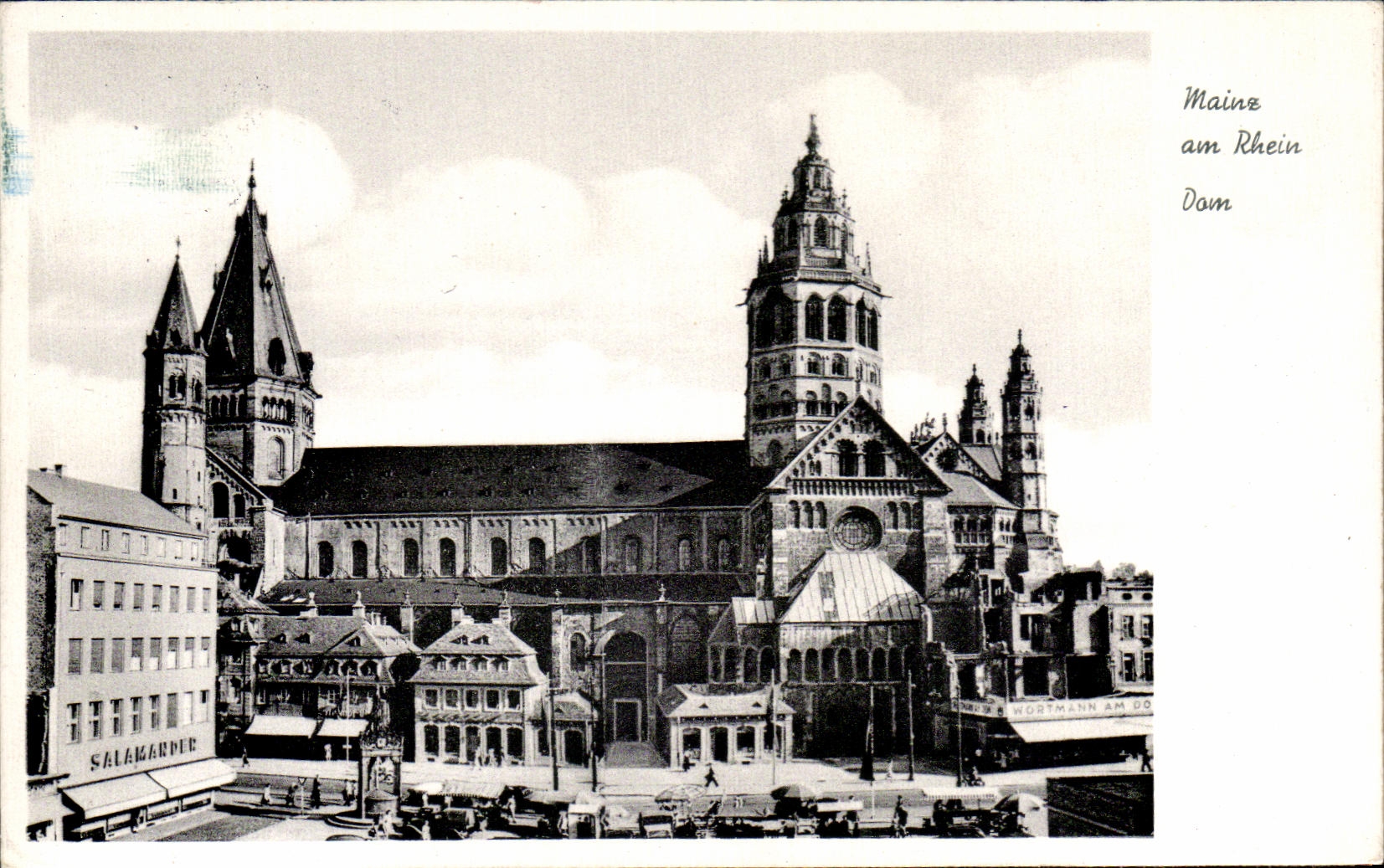 POSTAL MODERNA Dom de Maguncia Rhin