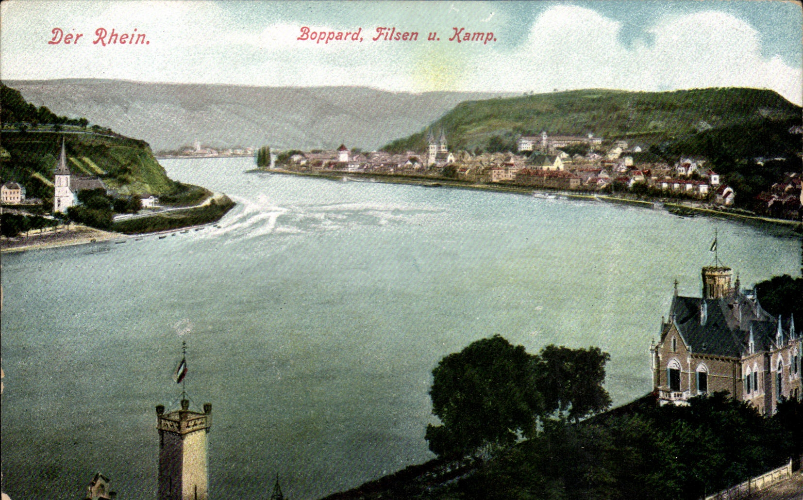 VINTAGE POSTCARD Boppard Filsen Xamp