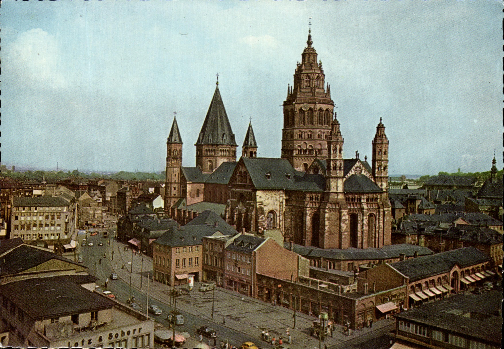 POSTAL MODERNA catedral de los Dom de Maguncia Rhin