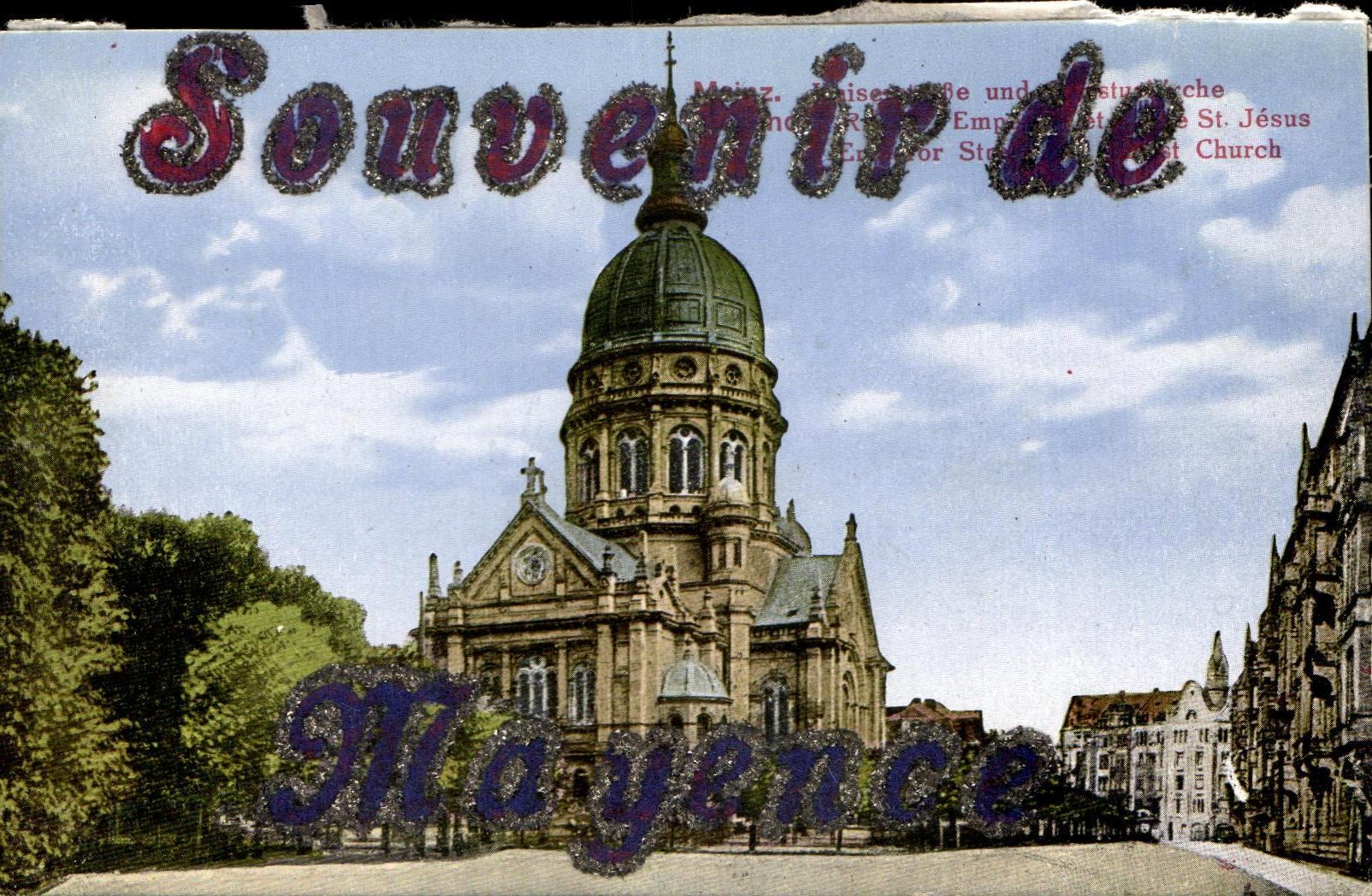 Recuerdo de Maguncia de la POSTAL de la VENDIMIA de Maguncia