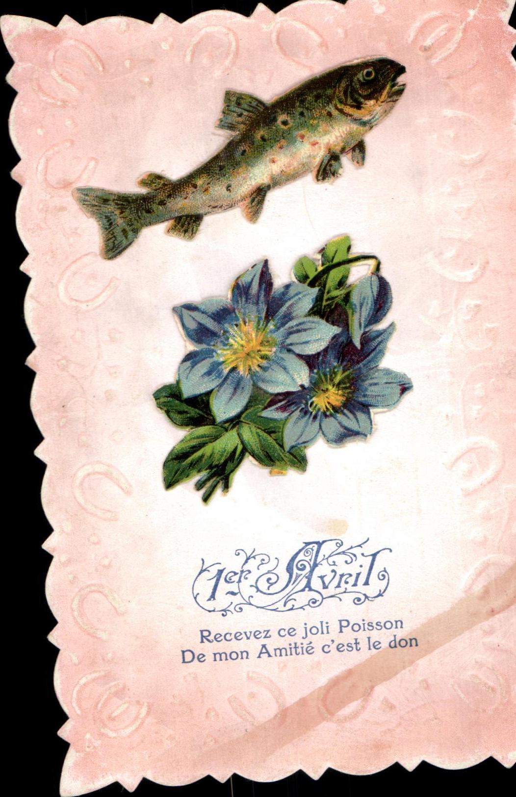CPA Recevez Ce Joli Poisson De Mon Amitie 1er avril paques