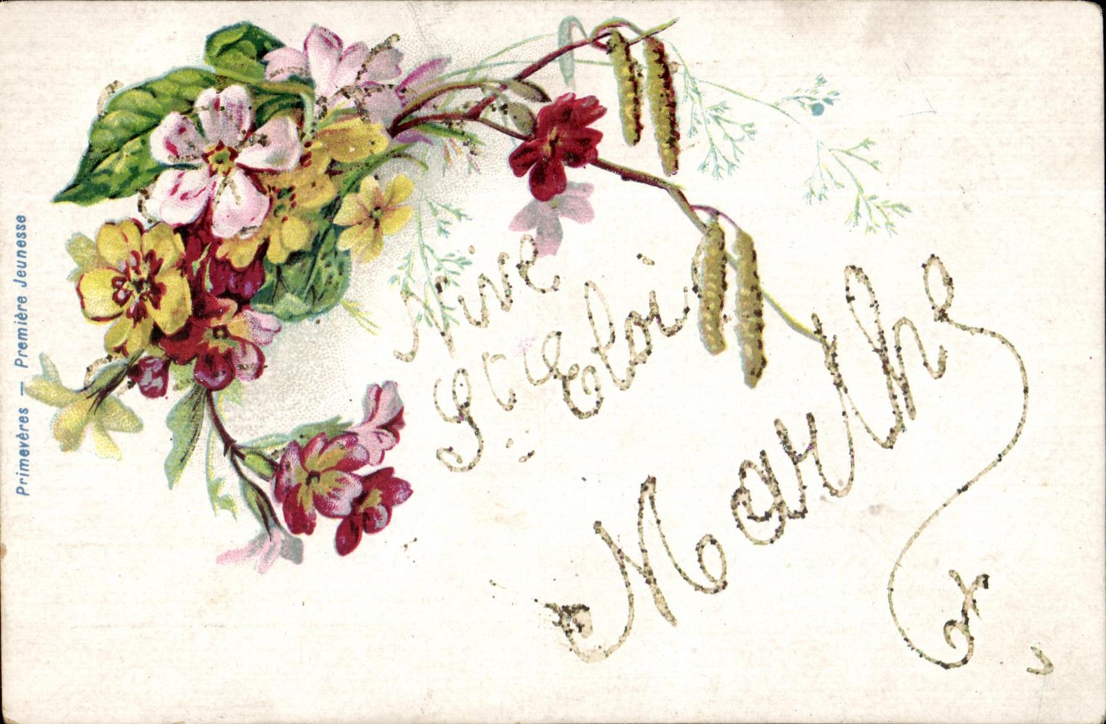 St Eloi Marta de las vidas de Fleurs de la POSTAL de la VENDIMIA