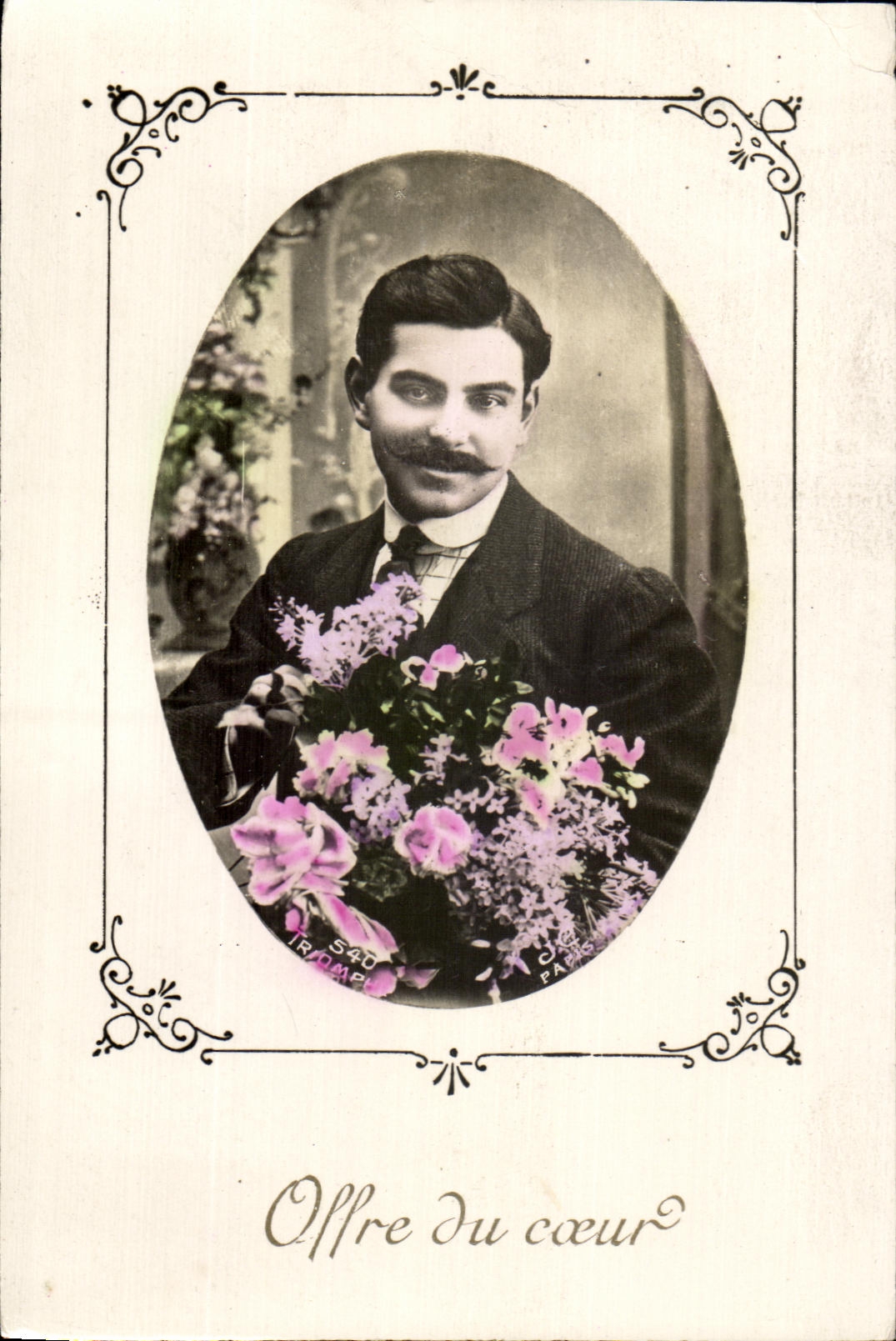 VINTAGE POSTCARD Offer Of the Heart Man