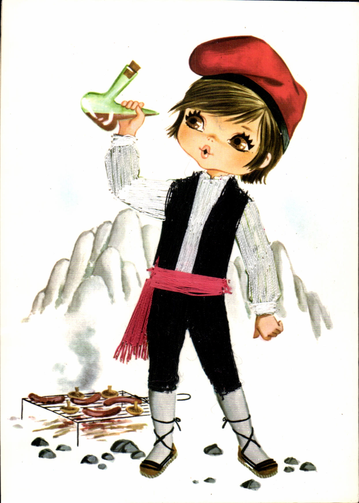 MODERN CARD Child Folklore Costume