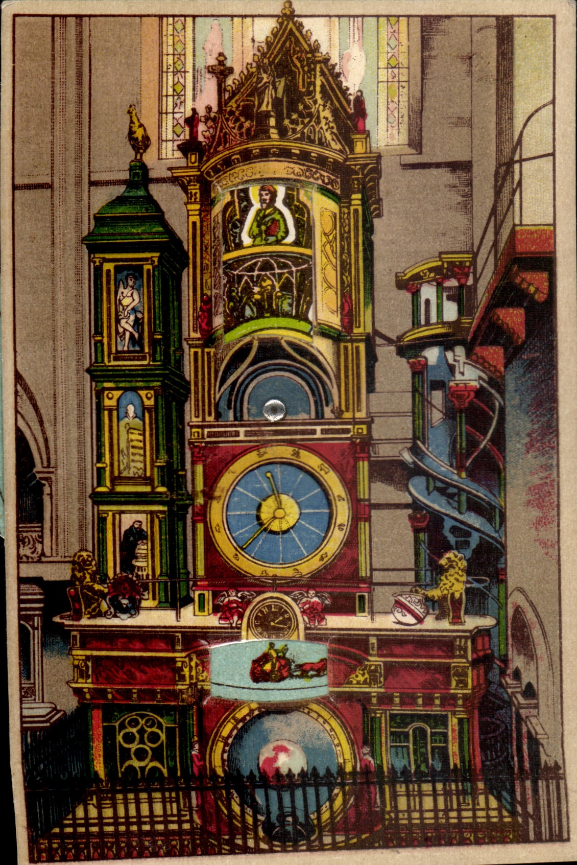 CHART astronomical SYSTEM Clock Strasbourg