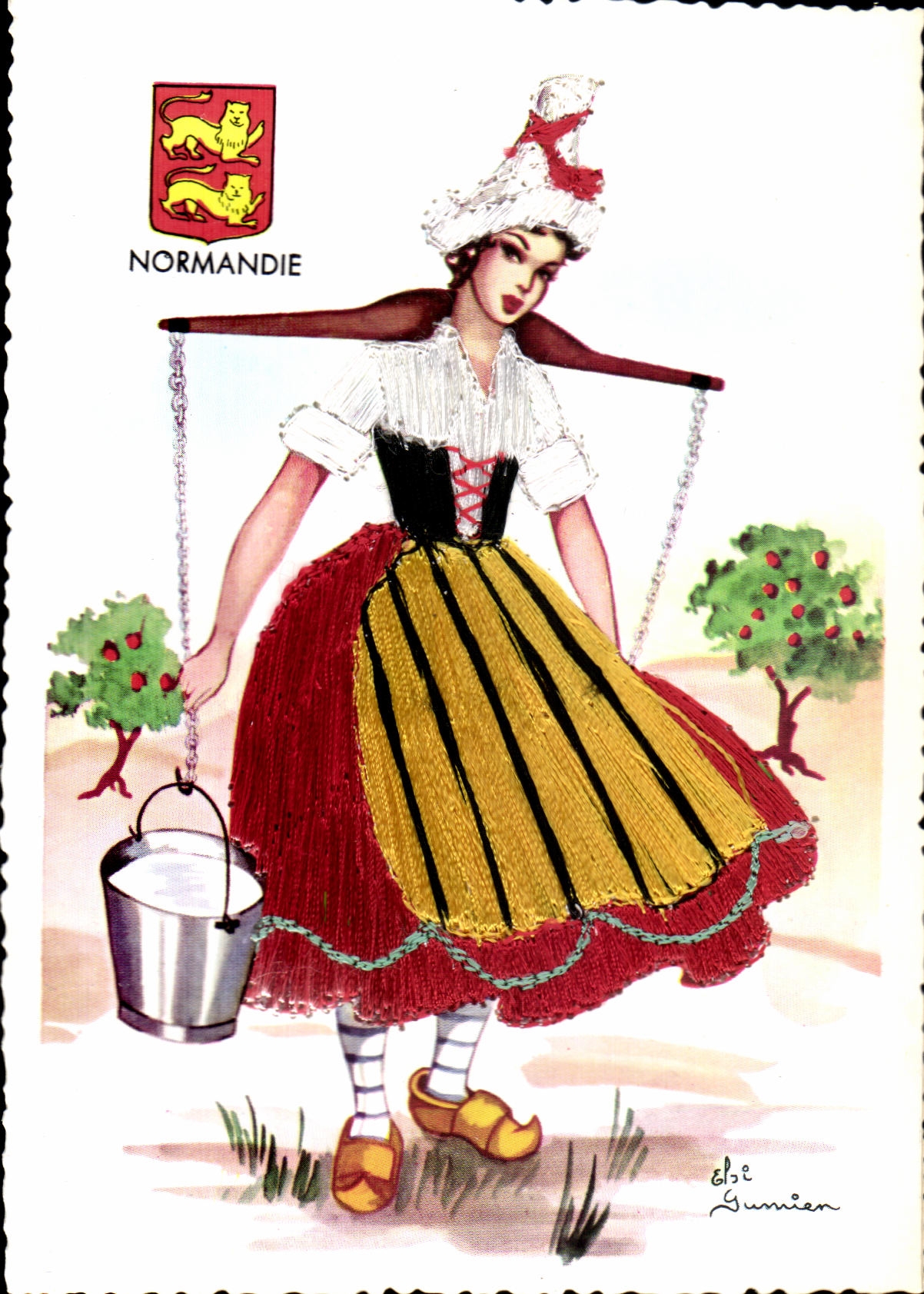 CPA Normande Folklore Costume