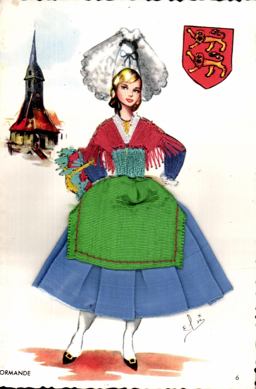 CPA Normande Folkore Costume
