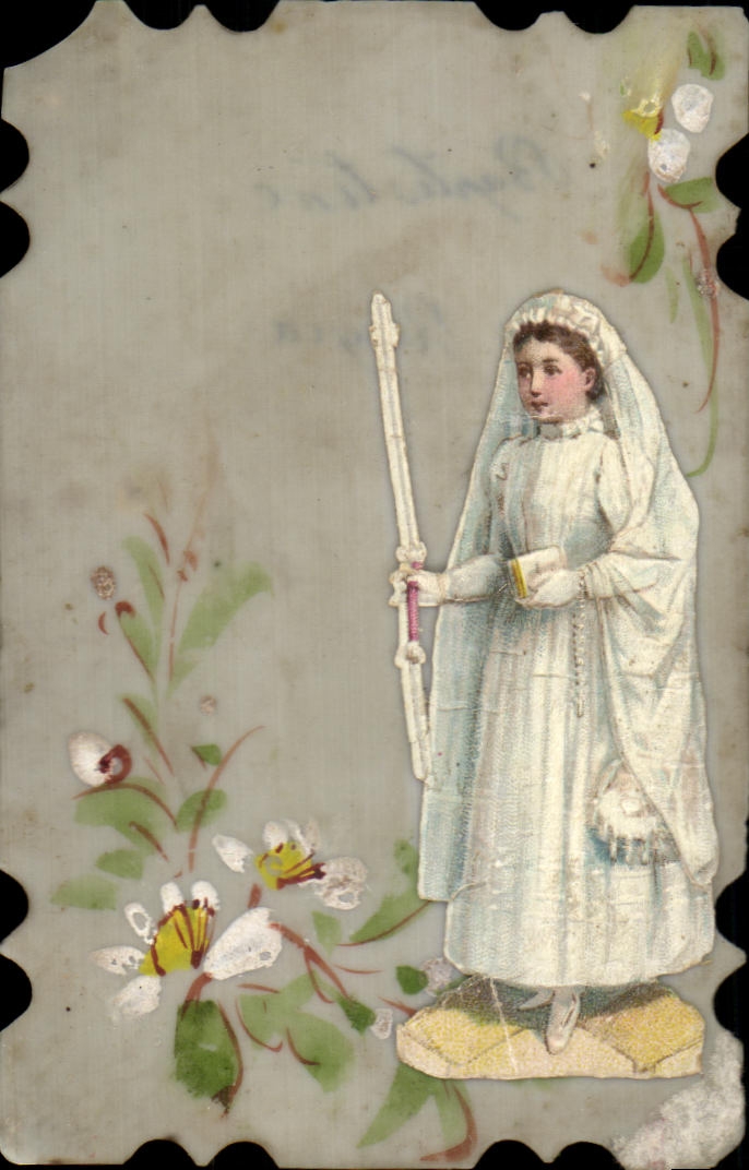 VINTAGE POSTCARD Fantasy Young communicant