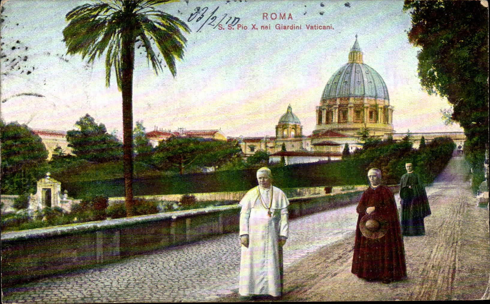 POSTAL Roma S S Pio Giardini Vaticani de la VENDIMIA