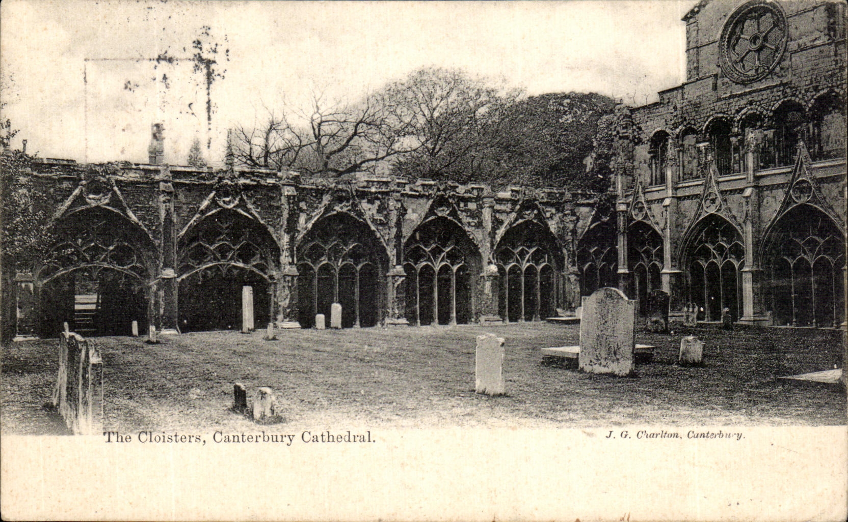 VINTAGE POSTCARD The Cloisters Canterbury Cathedral