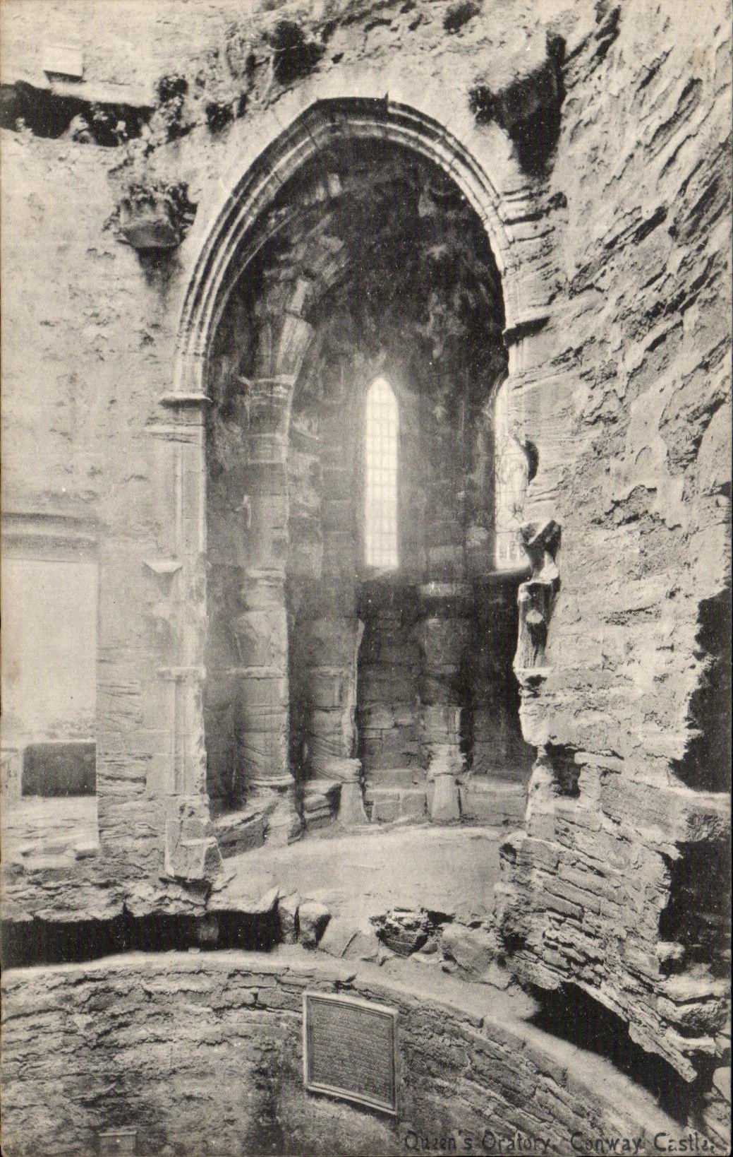 Castillo de Conway del oratorio de la reina S de la POSTAL de la VENDIMIA