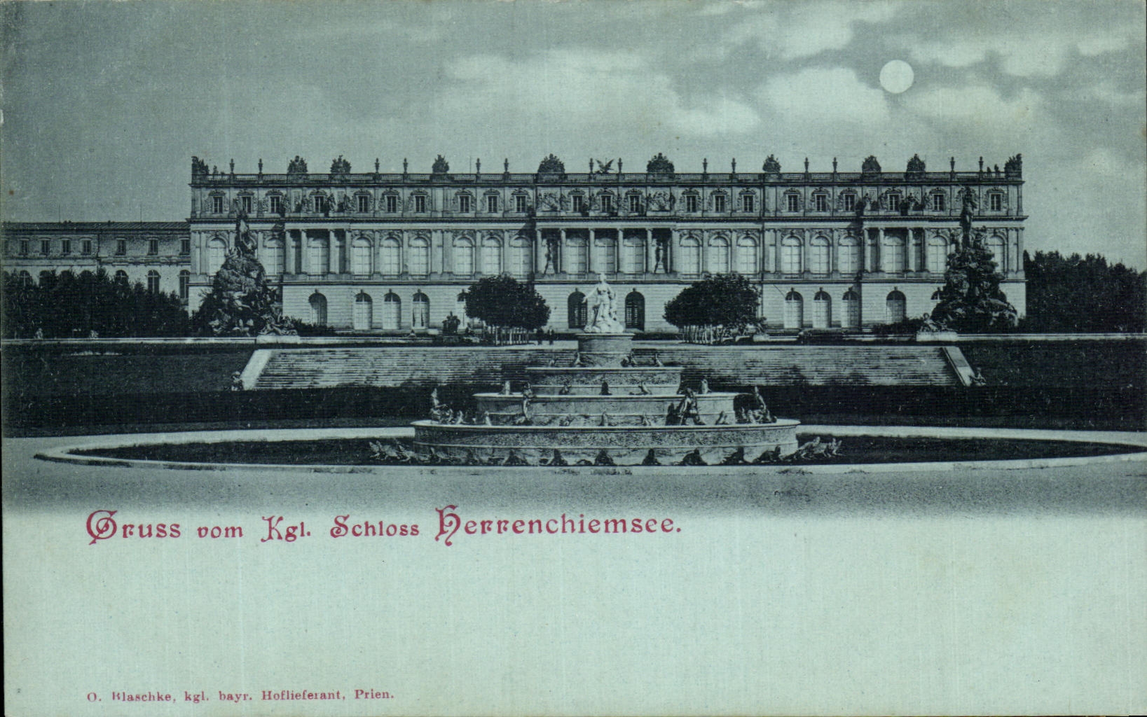 VINTAGE POSTCARD Herrenchiemse Gruss Vom Schloss