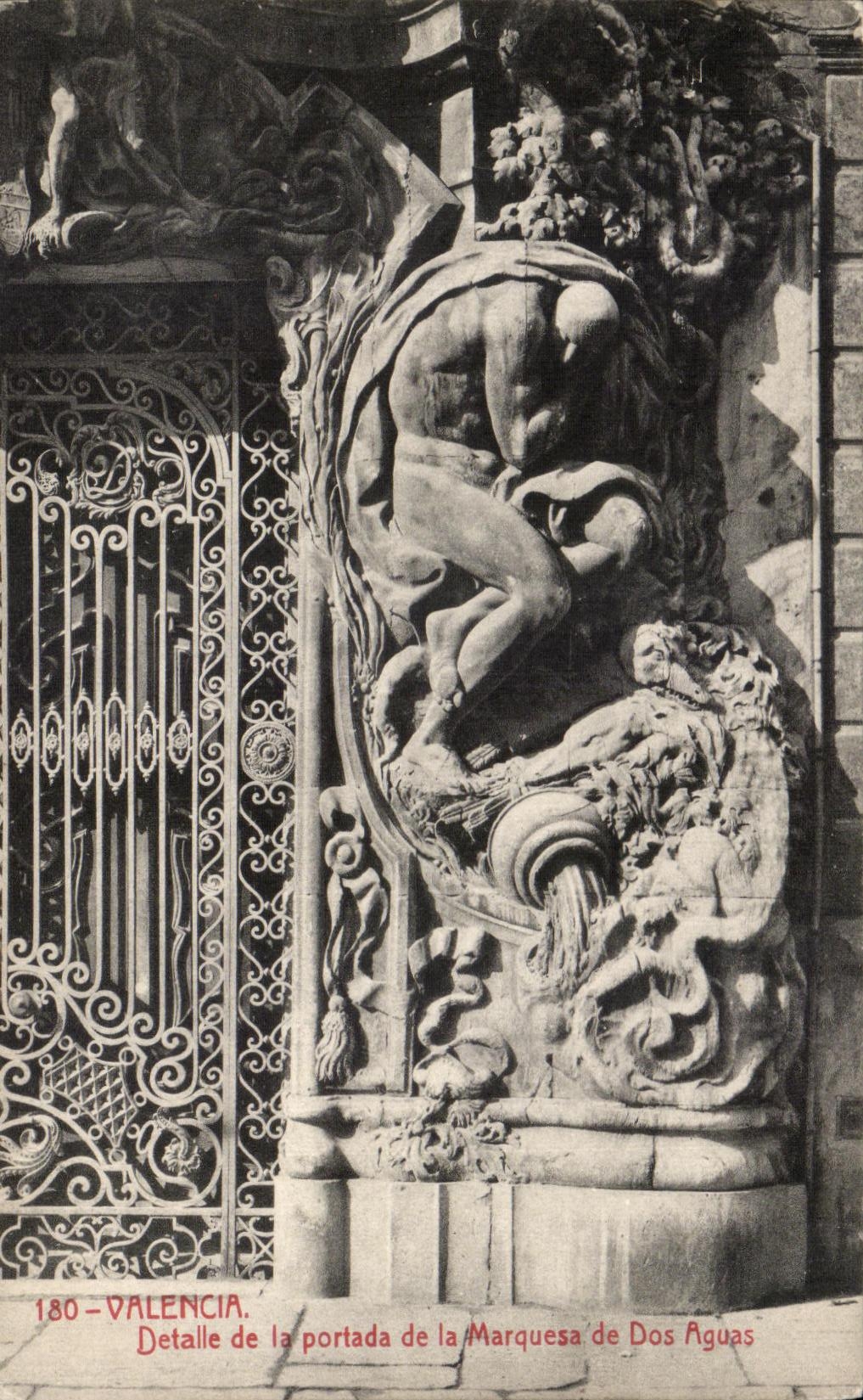 CPA Valencia Detalle De La Portada de la Marquesa de Dos Aguas
