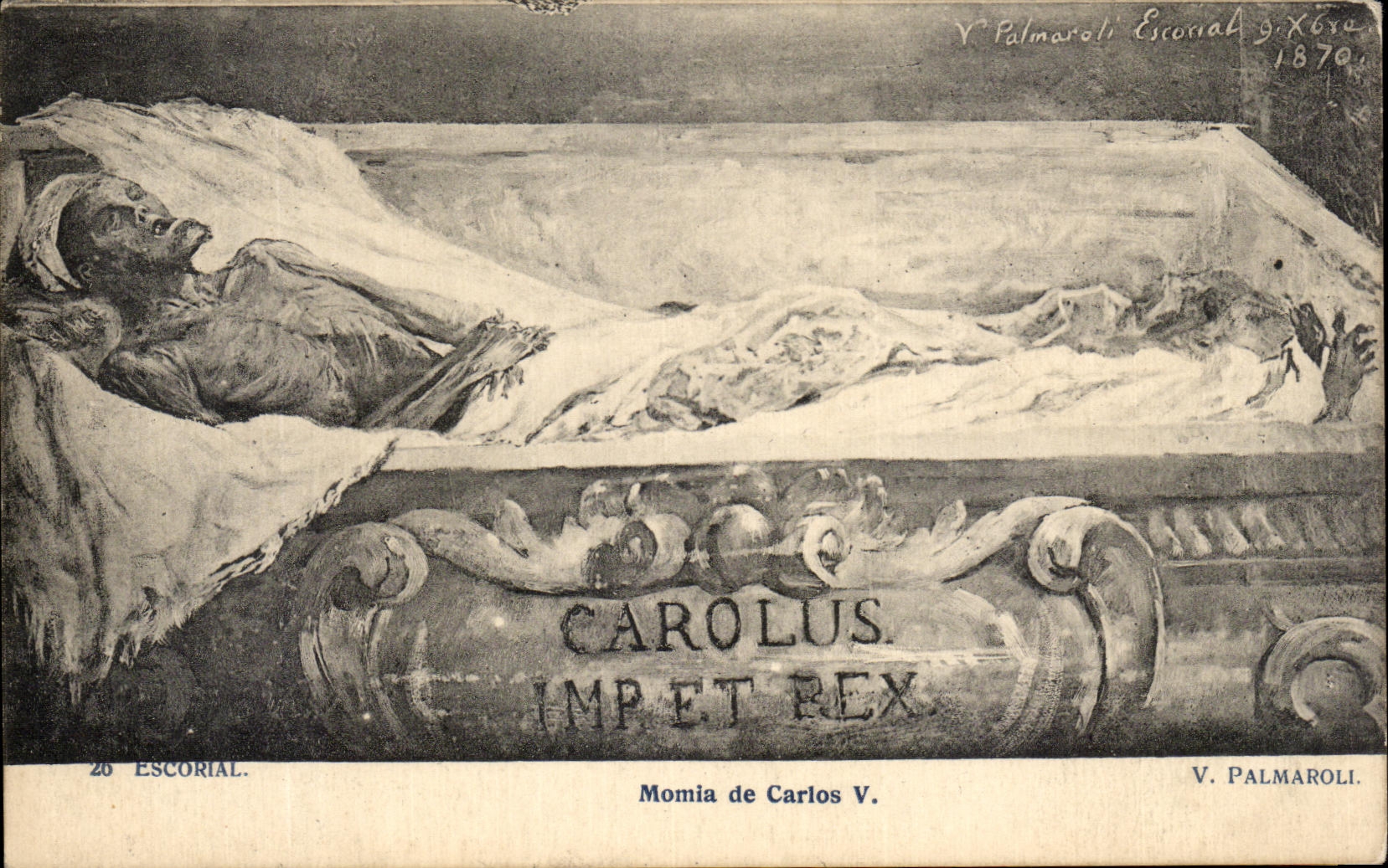 POSTAL Escoral Momia De Carlos V de la VENDIMIA