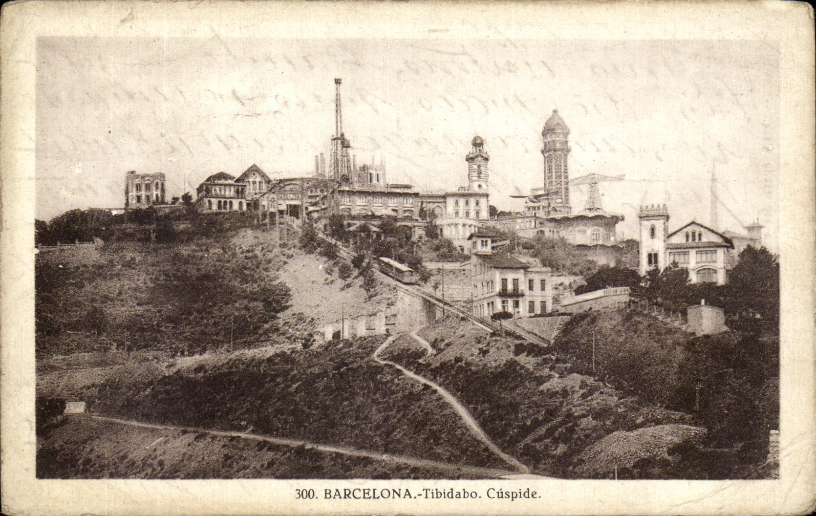 VINTAGE POSTCARD Barcelona Tibidabo Cusp