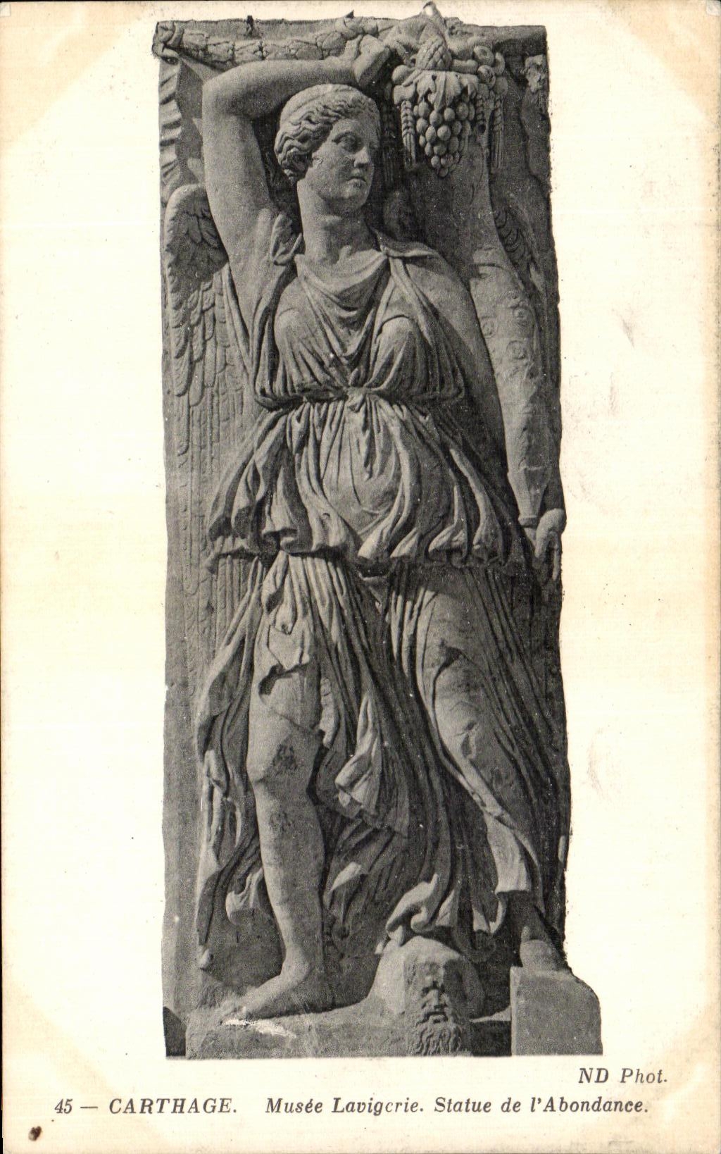 VINTAGE POSTCARD Carthage Musee Lavigerie Rules of L abundance