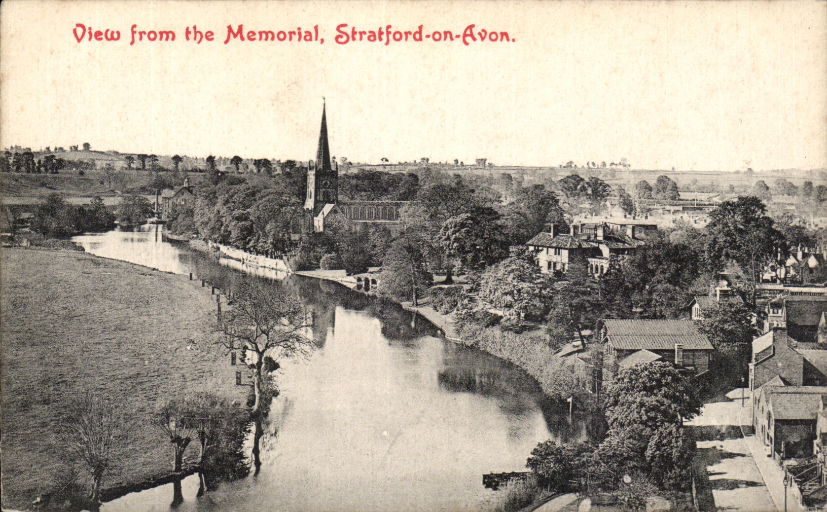 Opinion de la POSTAL de la VENDIMIA del monumento uno Avon de Statford