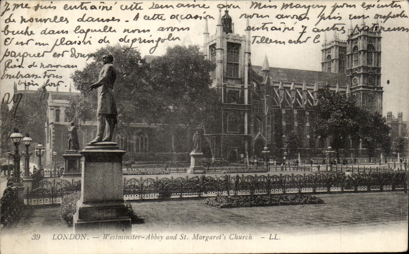 VINTAGE POSTCARD London Westminster Abbey and St Margaret S Church