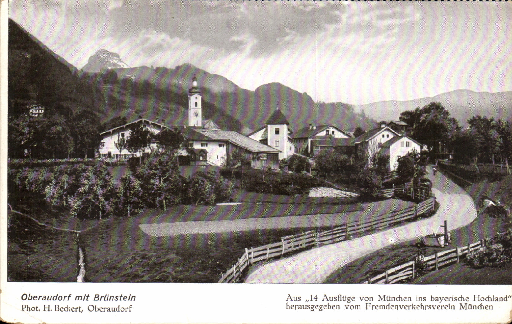 VINTAGE POSTCARD Oberaudorf MIT Brunstein