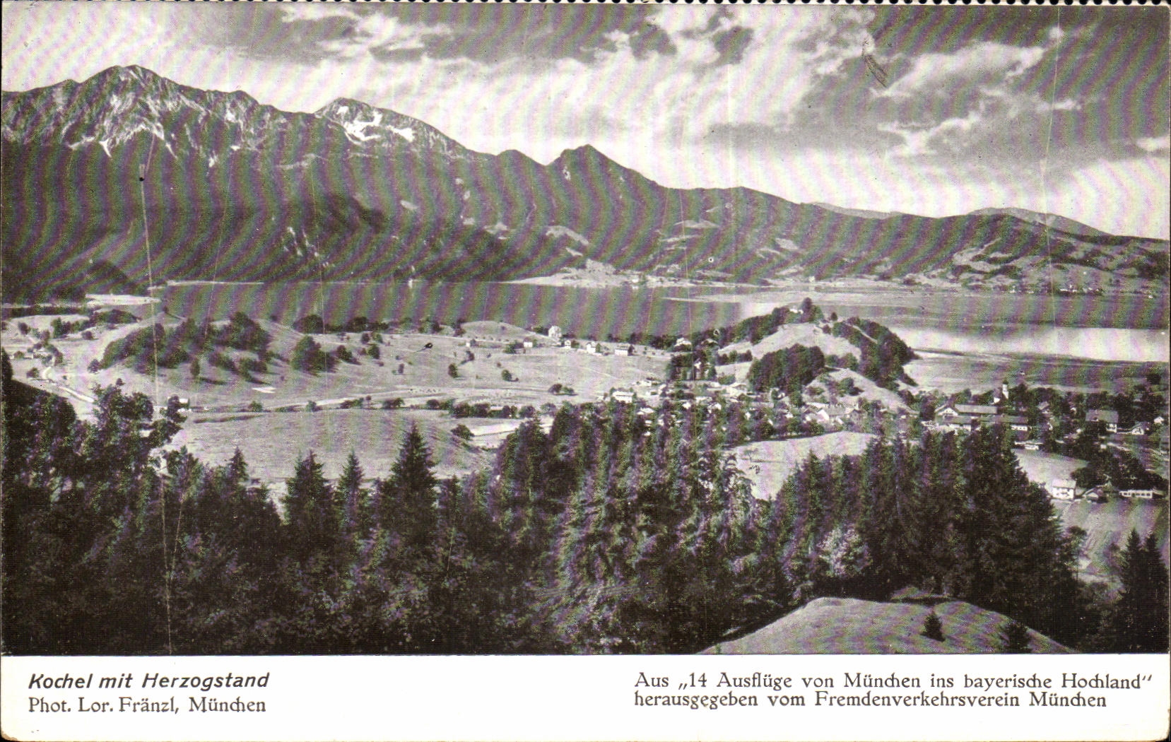 VINTAGE POSTCARD Kochel MIT Herzogstand