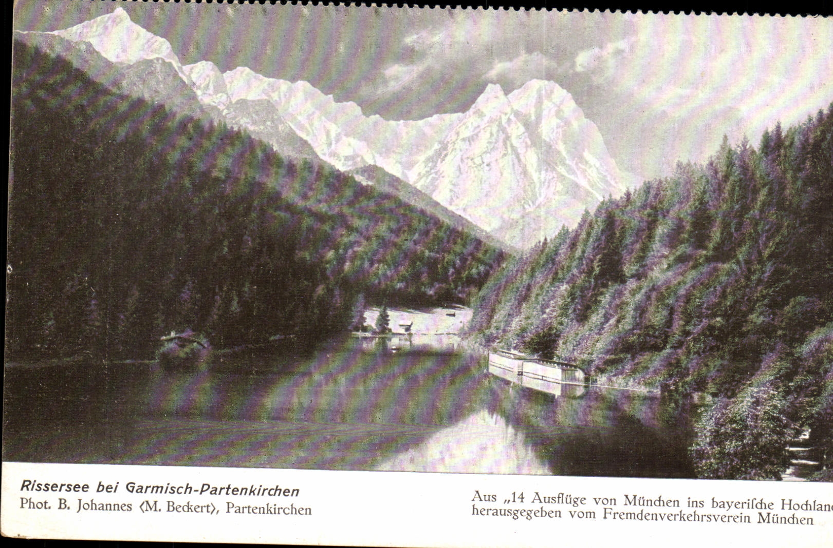 VINTAGE POSTCARD Rissersee EIB Garmisch Partenkirchen