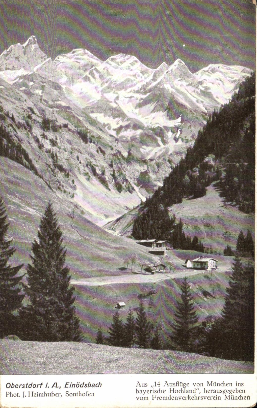 VINTAGE POSTCARD Oberstdorf Einodsbach