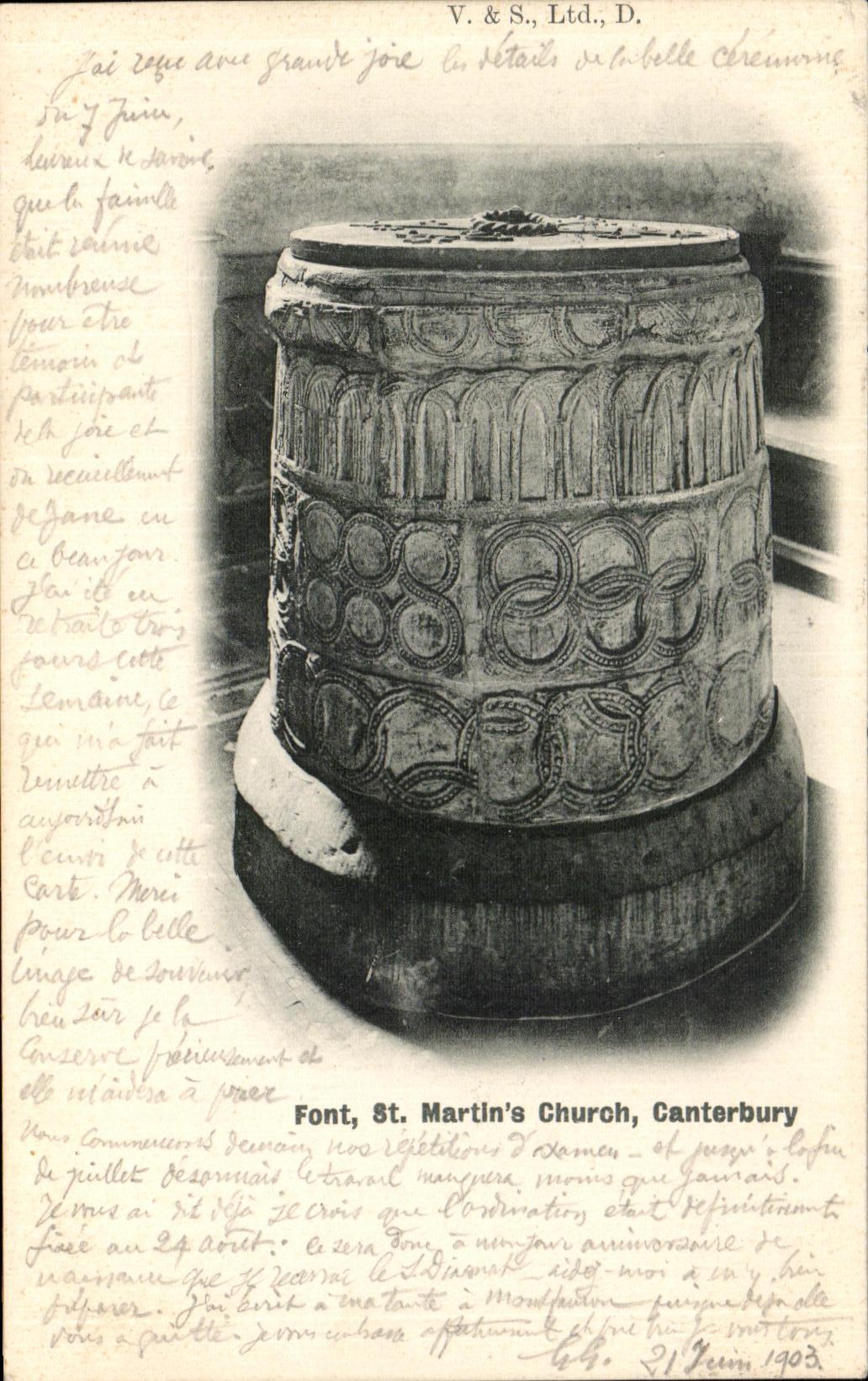 VINTAGE POSTCARD Canterbury Make St Martin S Church