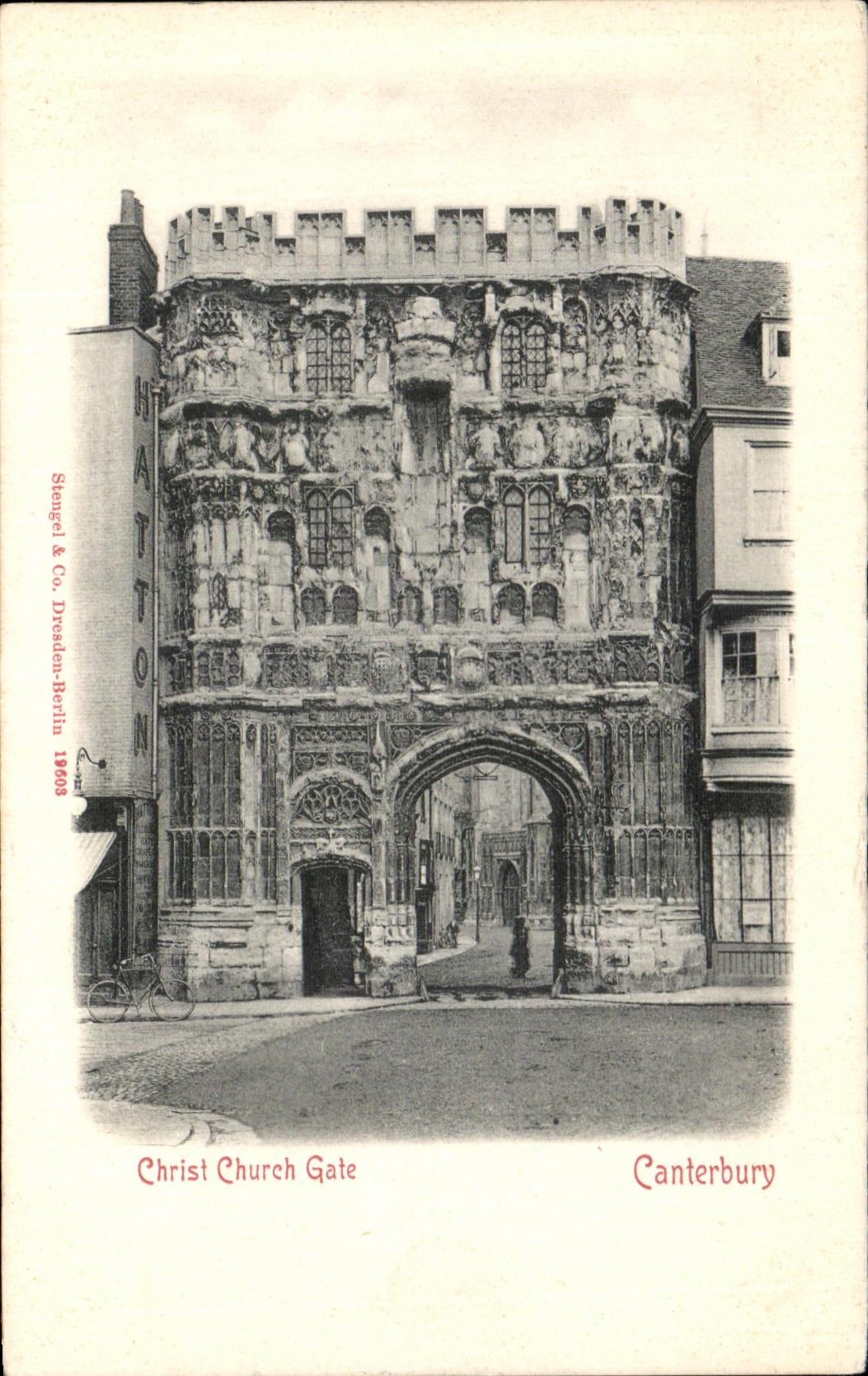 VINTAGE POSTCARD Canterbury Christ Church Spoils
