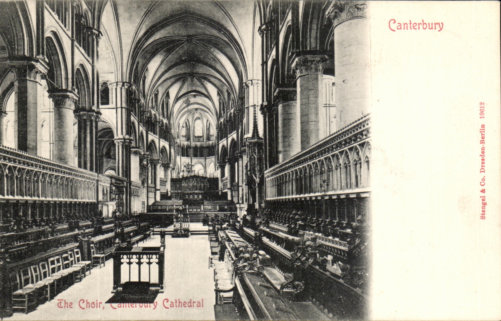 VINTAGE POSTCARD Canterbury The Choir Cathedral