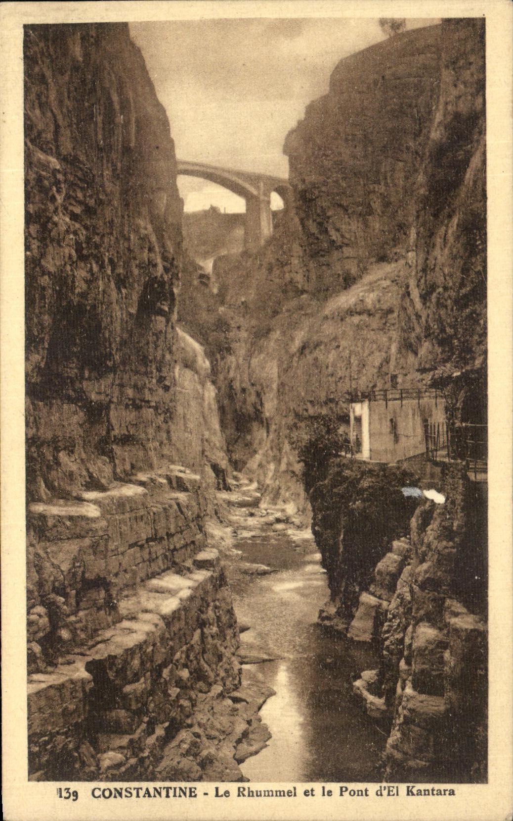 CPA Constantine Le Rhummel et le Pont d El Kantara