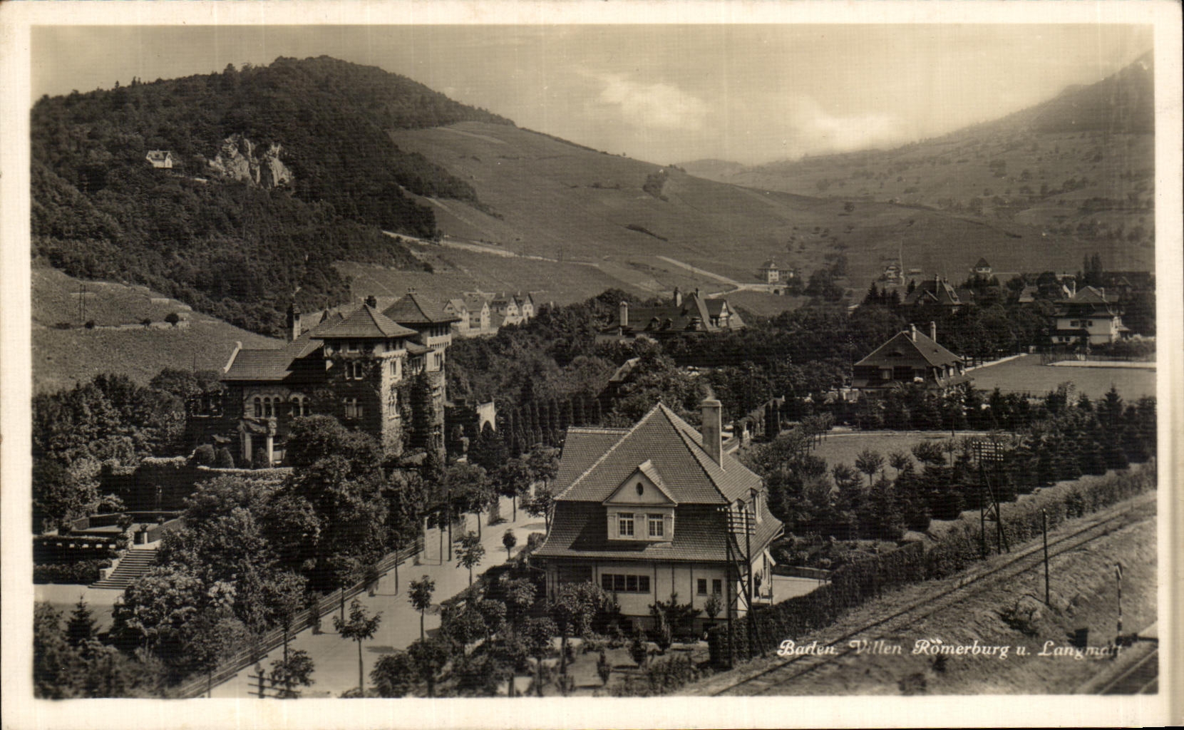 VINTAGE POSTCARD Baden Villen Romerburg