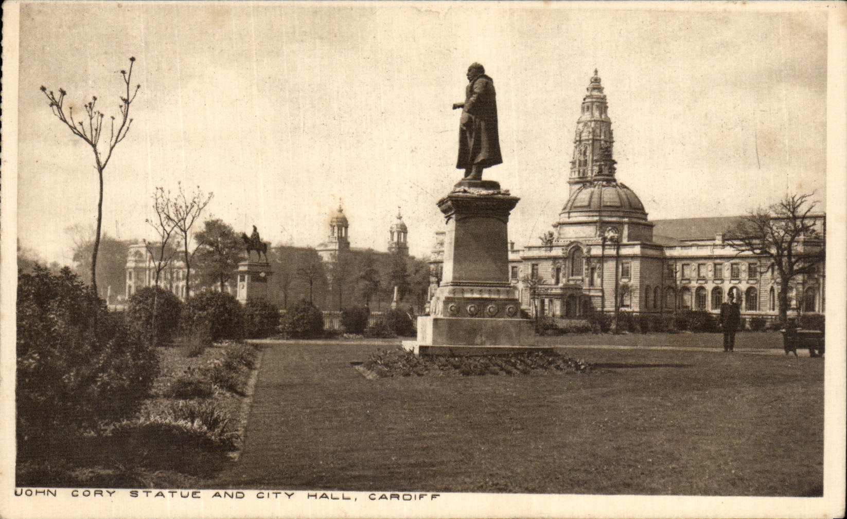 Reglas y ayuntamiento Cardiff de Cory de la POSTAL de la VENDIMIA