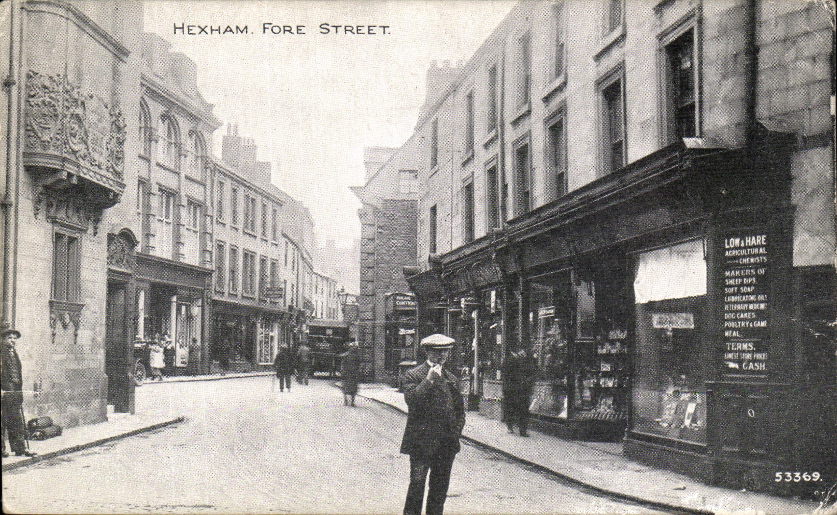 VINTAGE POSTCARD Hexham Drills Street