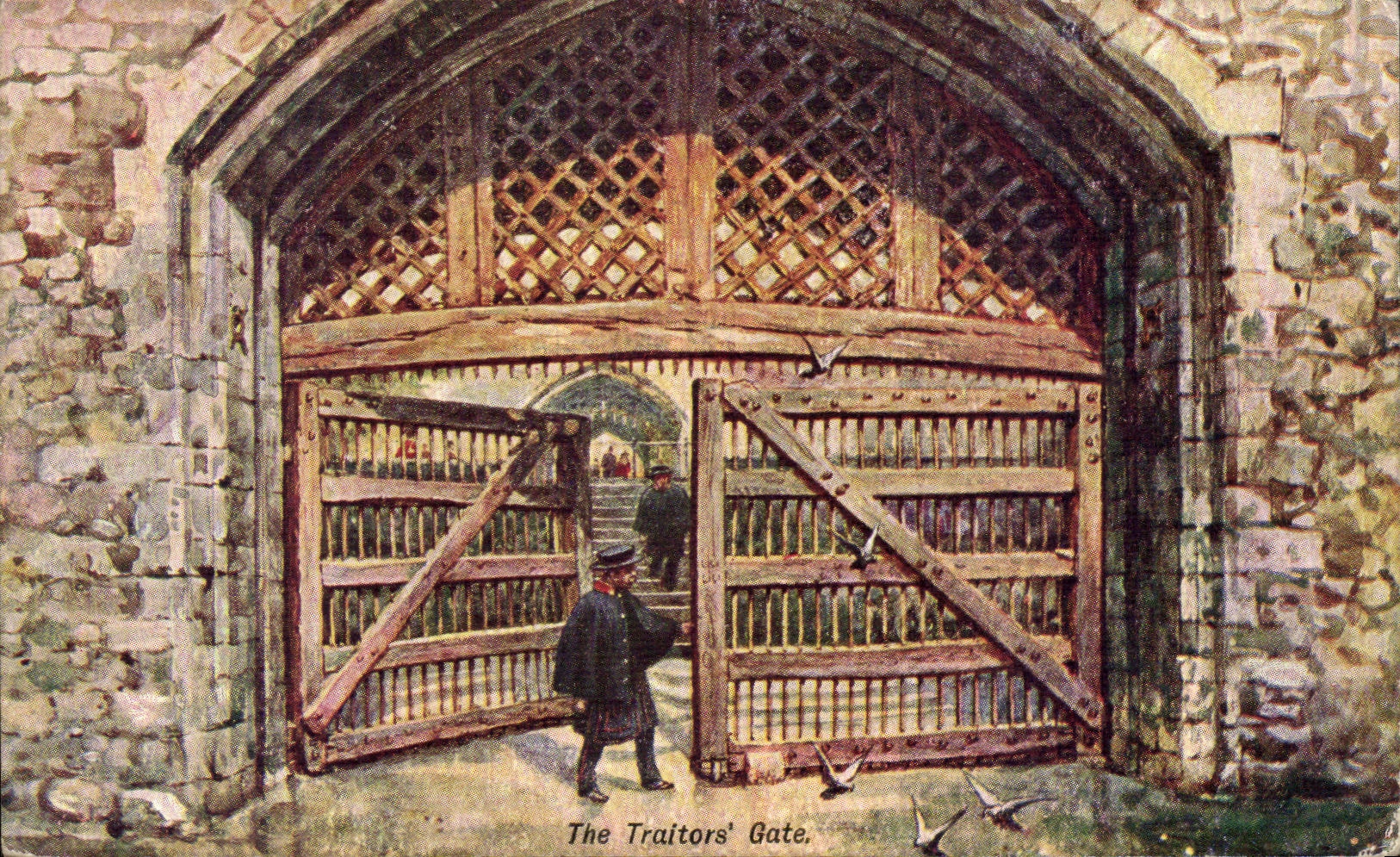 VINTAGE POSTCARD The Traitors Spoils