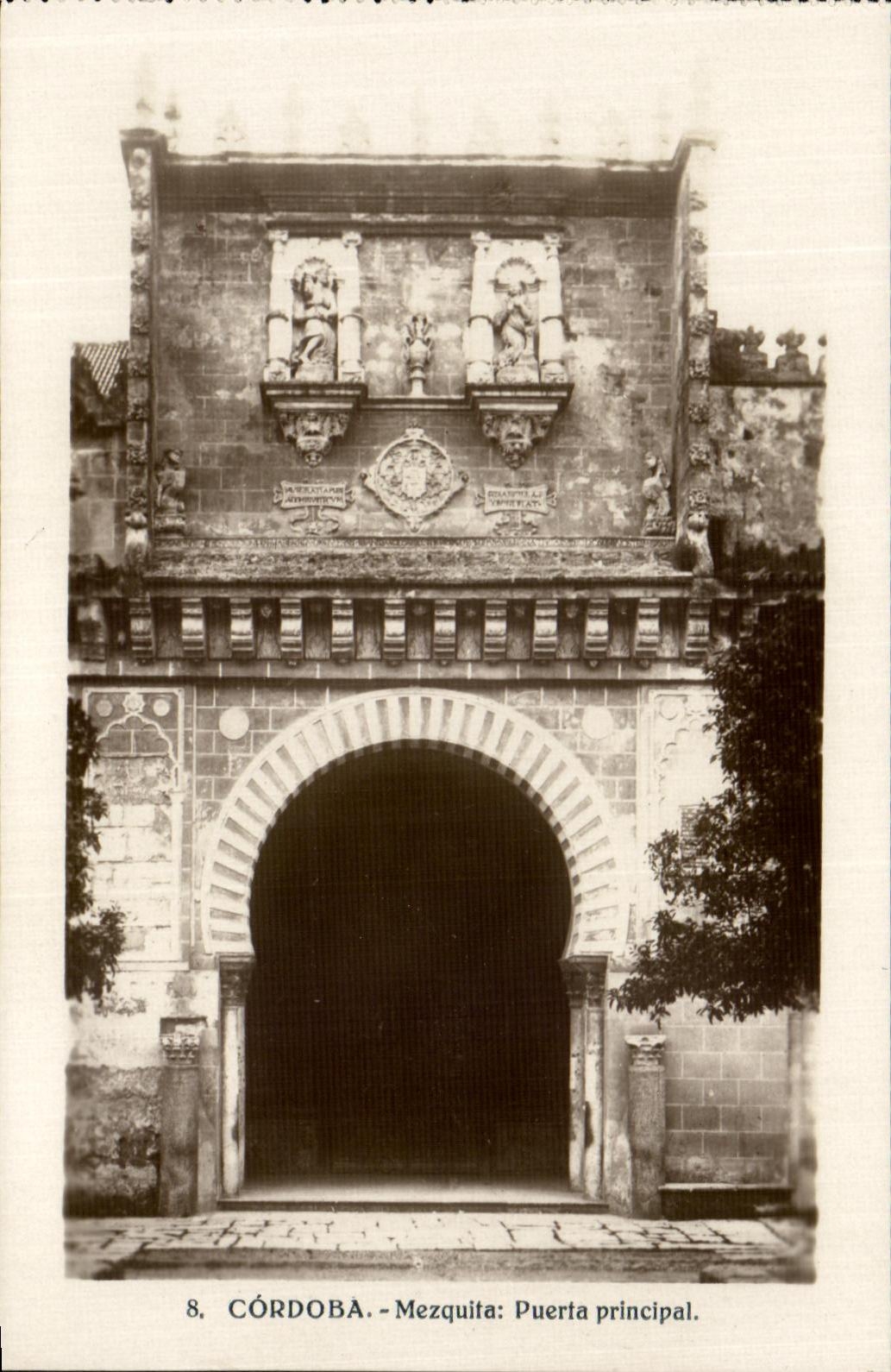 Principal de Cordoba Mezquita Puerta de la POSTAL de la VENDIMIA