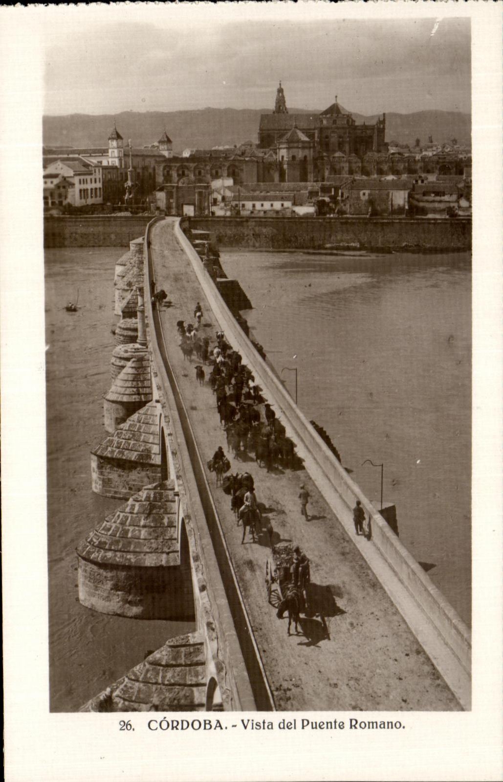POSTAL Cordoba Vista del Puente Romano de la VENDIMIA