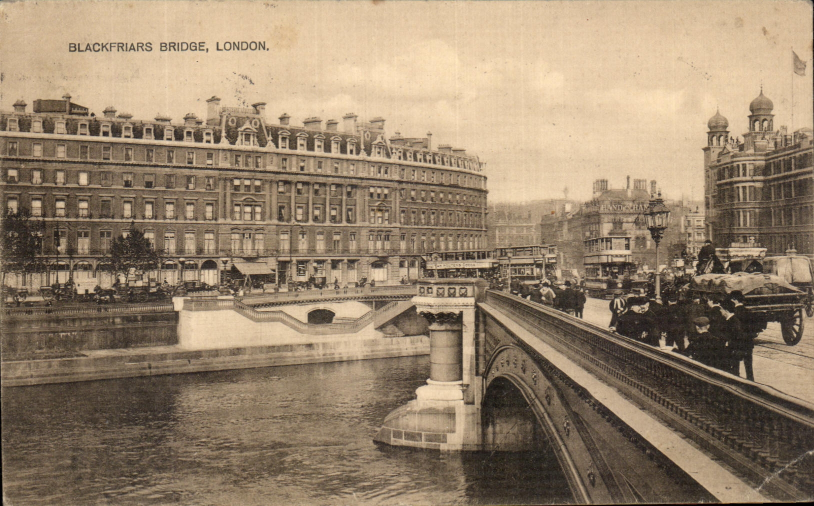 VINTAGE POSTCARD Blackfriars London Bridge
