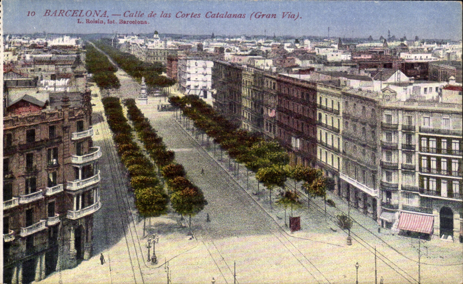 Los arreglos de Barcelona de la POSTAL de la VENDIMIA de siegan Cortes Catalanas